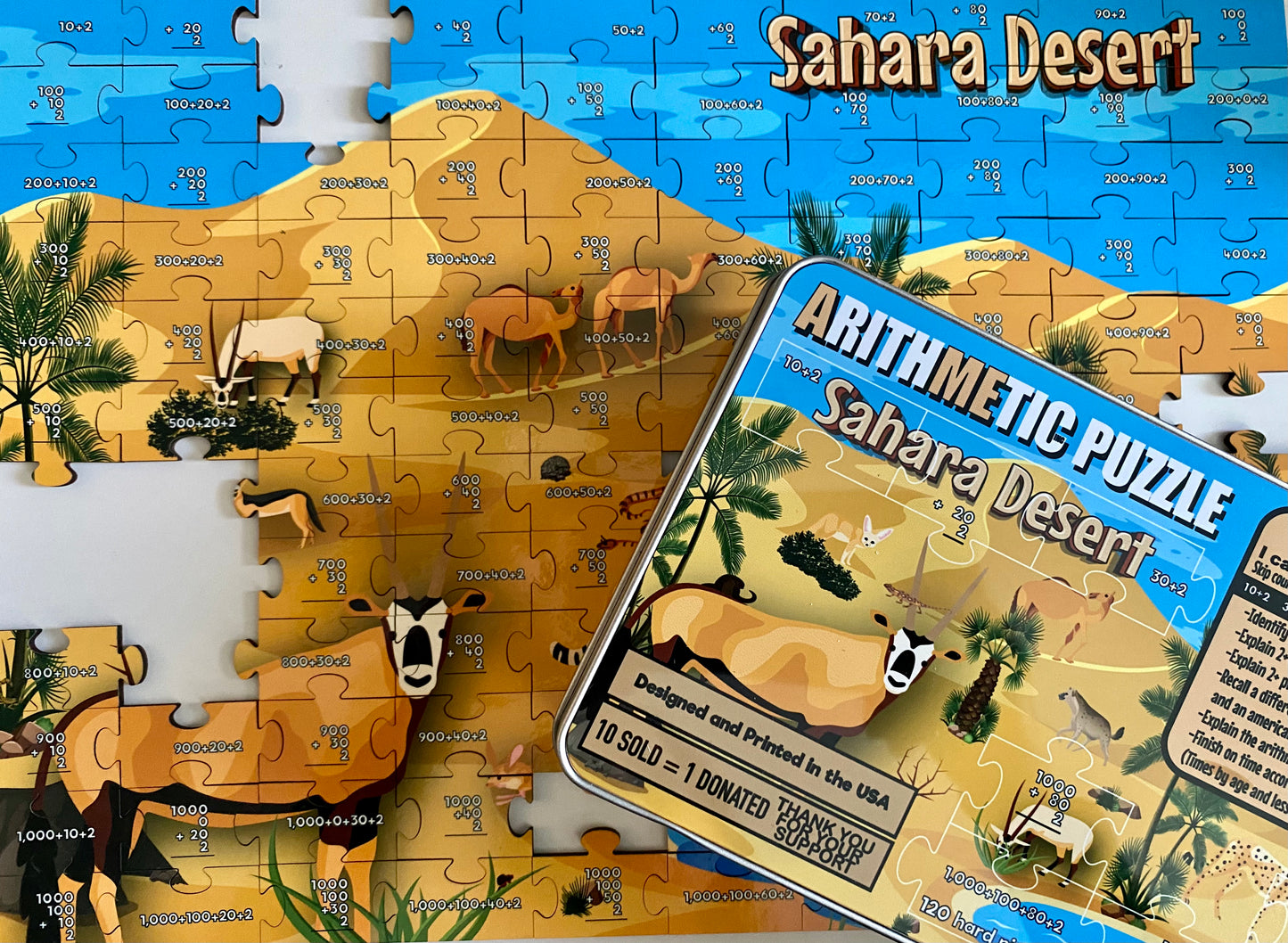 5 🐪 Sahara Desert - 1,200 chart in Expanded form 🧩